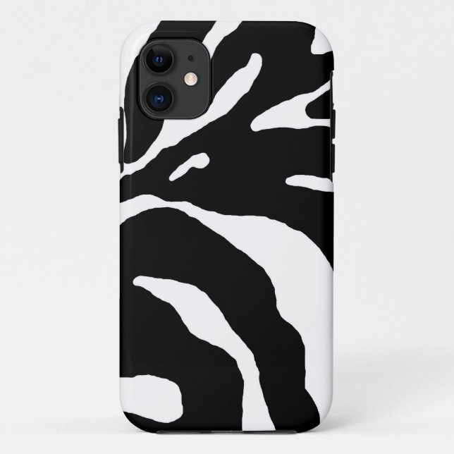 Capa Para iPhone 11 Impressão em Animais de Stripe Zebra (Verso)