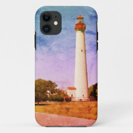 Capa Para iPhone 11 Impressão em tela do farol de Cape May