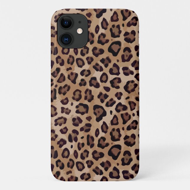 Capa Para iPhone 11 Impressão Leopardo Grande (Verso)