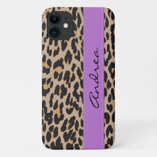 Capa Para iPhone 11 Impressão Leopardo, Manchas, Leopardo Marrom, Seu