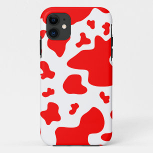 Capa Para iPhone 11 Impressão vermelho/branco impressionante da vaca -