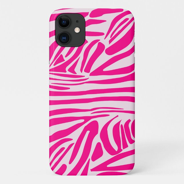Capa Para iPhone 11 Impressão zebra rosa (Verso)