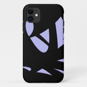 Capa Para iPhone 11 Impressionante Arte Moderna Negra e Lavanda