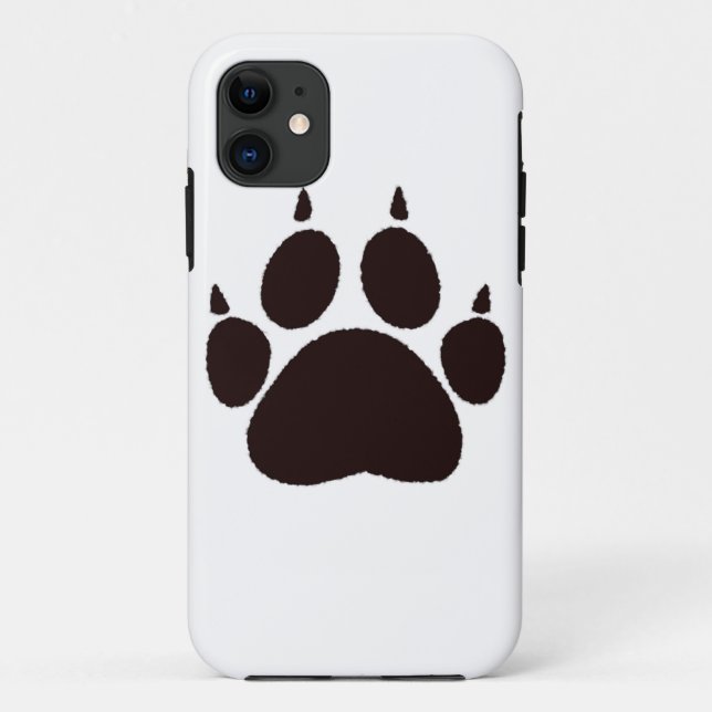 Capa Para iPhone 11 Impressões de pata de gato (Verso)