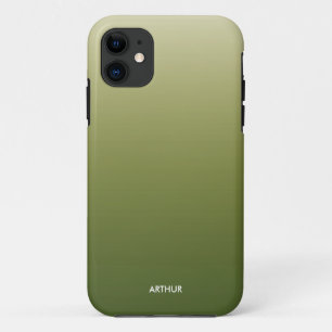 Capa Para iPhone 11 Inclinação verde fumarento Ombre personalizado