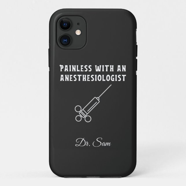 Capa Para iPhone 11 Incrível com Anestesiologista, Anestesiologia (Verso)