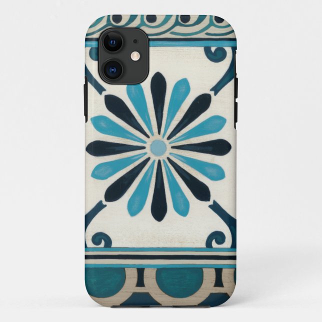 Capa Para iPhone 11 Indigo Frieze II não embelezado (Verso)