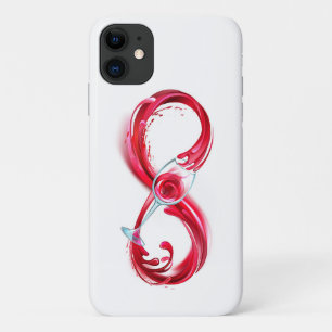 Capa Para iPhone 11 Infinidade com vinho tinto