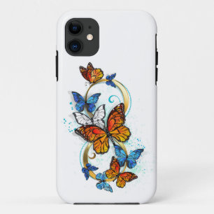 Capa Para iPhone 11 Infinidade de Borboletas Monarca