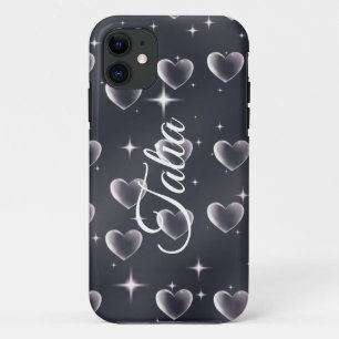 Capa Para iPhone 11 Início dos anos 2000 Arte Escolar de Coração Negro