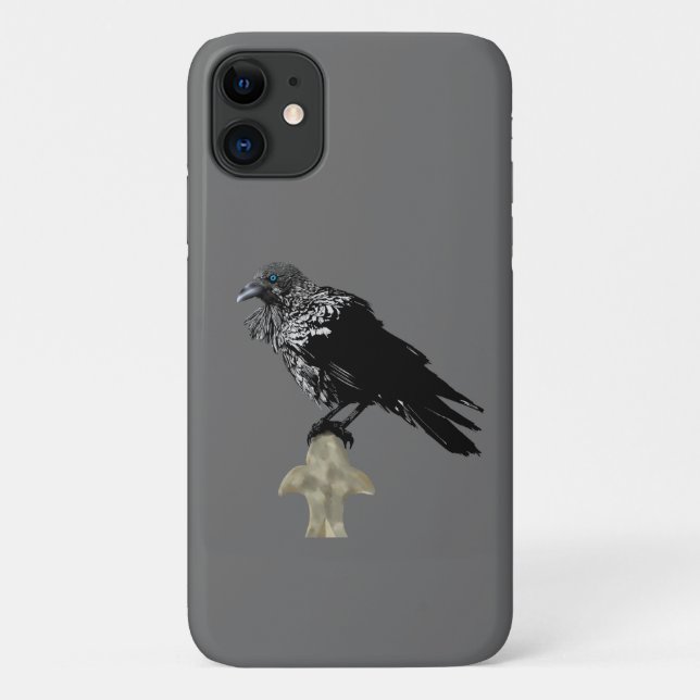 Capa Para iPhone 11 Inked Raven (Verso)