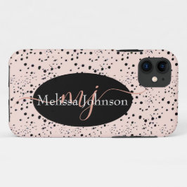 Capa Para iPhone 11 Inscrição Dourada de Rosa elegante no "Black Case 