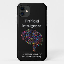 Capa Para iPhone 11 Inteligência artificial versus coisa real