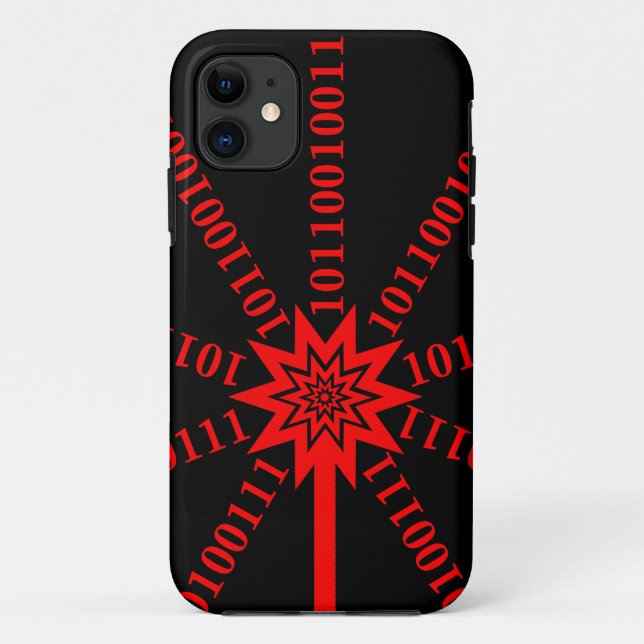 Capa Para iPhone 11 Intermitência de dados de fibra óptica (Verso)