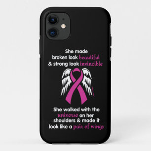 Capa Para iPhone 11 Invencível/Ela... Cancer De Mama