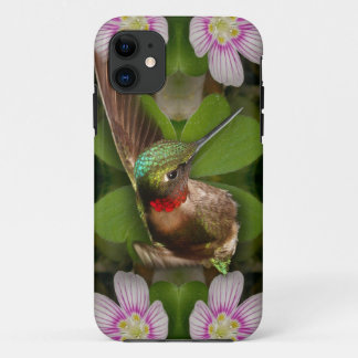 Capa Para iPhone 11 iphone4 caso - colibri na flor