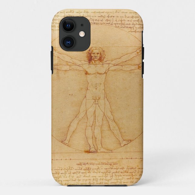 Capa Para iPhone 11 iPhone5 case Leonardo da Vinci Vitruvian Man 人体図 (Verso)