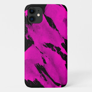 Capa Para iPhone 11 iPhone 11 Case Brushy Black & Pink