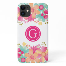 Iphone 11 Gouache Floral Personalizado Caso Inicia