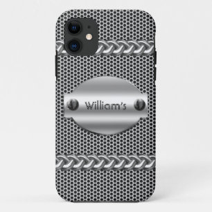 Capa Para iPhone 11 iPhone 5 aparência de metal Chrome masculino