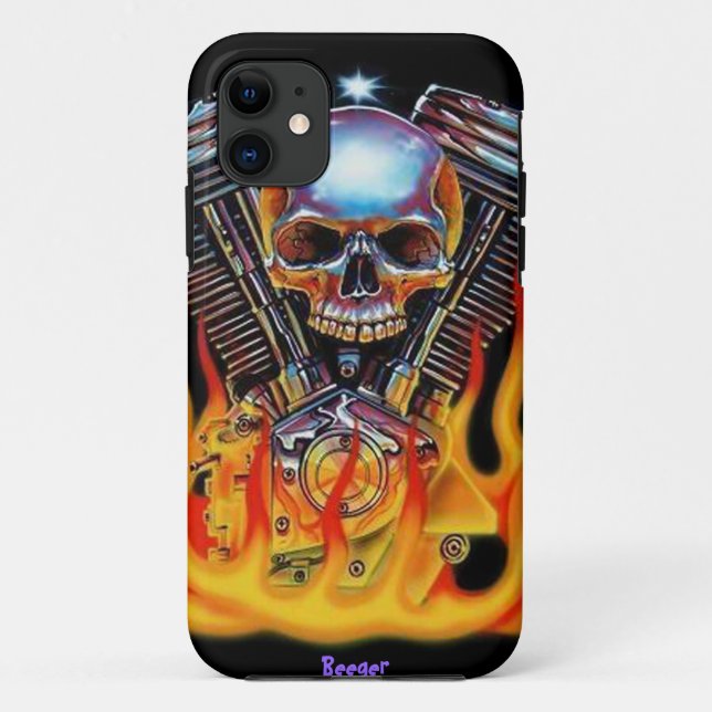 Capa Para iPhone 11 Iphone 5 BT - crânio americano do músculo (Verso)