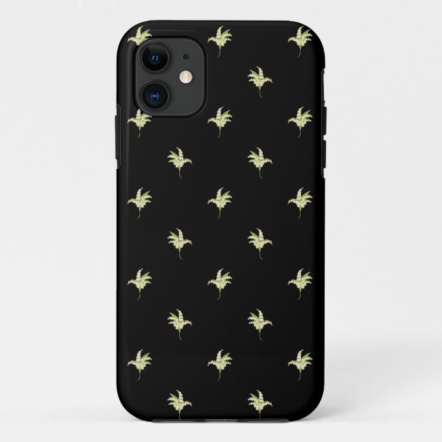 Capa Para iPhone 11 iPhone 5 Case-Mate Case Lily of the Valley Black (Verso)