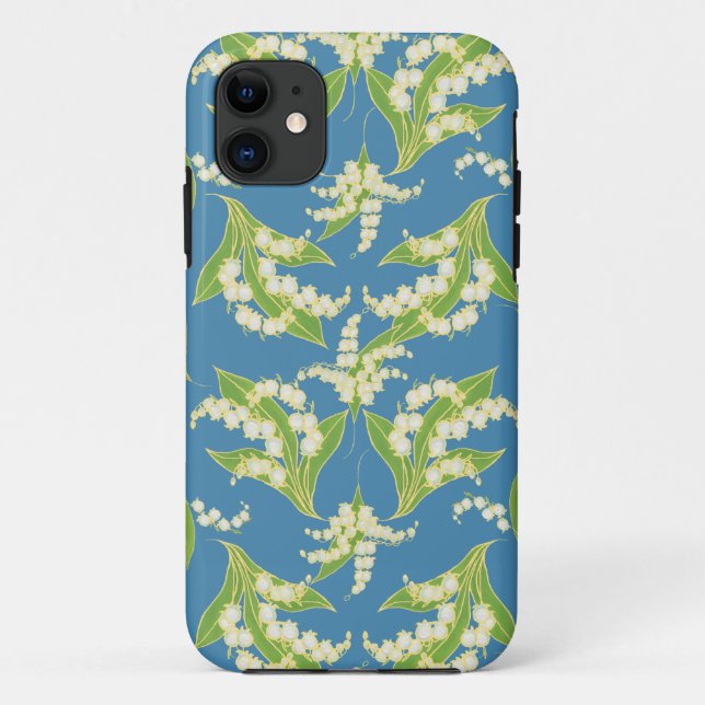 Capa Para iPhone 11 iPhone 5 Case-Mate case Lily of the Valley Blue (Verso)