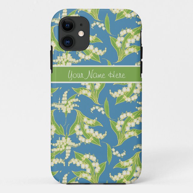 Capa Para iPhone 11 iPhone 5 Case-Mate case Lily of the Valley Blue (Verso)