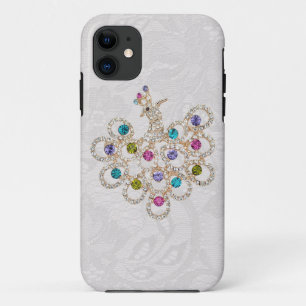 Capa Para iPhone 11 iPhone 5 do laço de Paisley dos diamantes & das