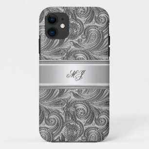 Capa Para iPhone 11 iPhone 5 Elegante Chique Prata Branco