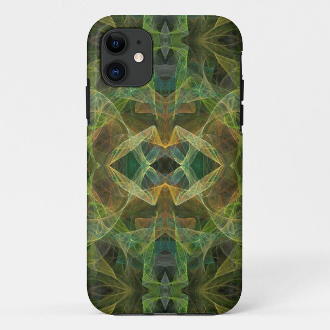 Capa Para iPhone 11 iPhone 5 Fratural Verde - ID personalizada de gabi (Verso)