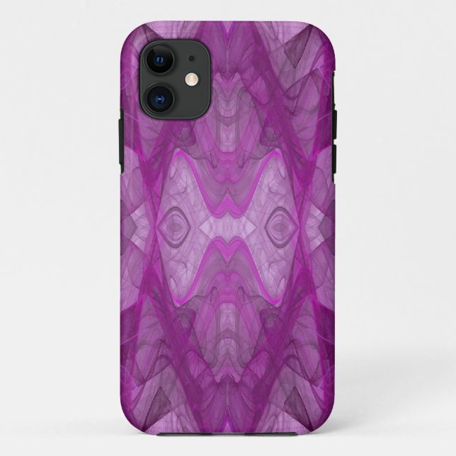 Capa Para iPhone 11 iPhone 5 Púrpura e Branco - ID personalizada de ga (Verso)