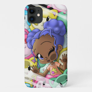 Capa Para iPhone 11 iPhone Afro-Americano para Garotas e Gatos