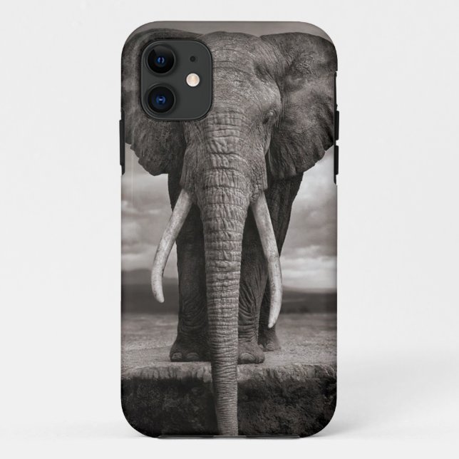 Capa Para iPhone 11 iphone, elefante (Verso)
