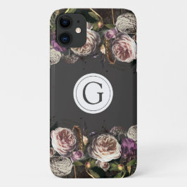 Capa Para iPhone 11 iPhone Floral de Elegance Escuro
