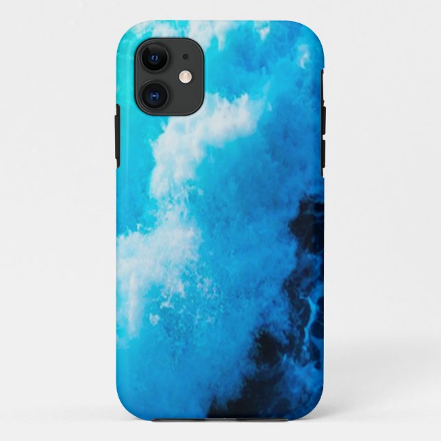 Capa Para iPhone 11 iPhone / iPad case - Blue Ocean Wave (Verso)