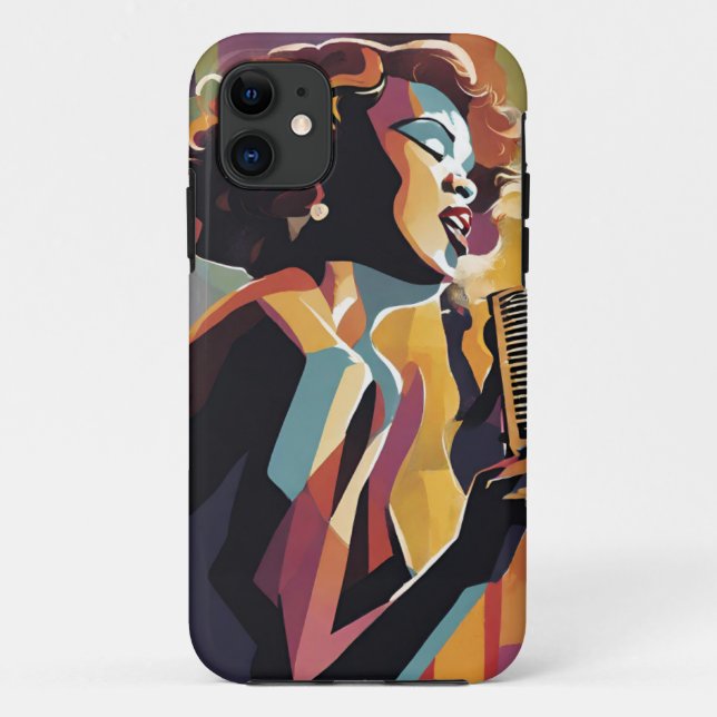 Capa Para iPhone 11 iPhone / iPad case Female Nightclub Singer (Verso)