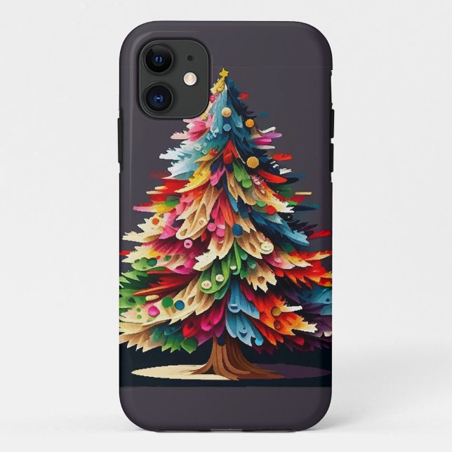 Capa Para iPhone 11 iPhone / iPad da árvore de pinheiro de Natal (Unique Christmas Tree Design Christmas Tree!)
