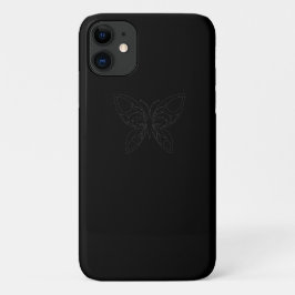 Capa Para iPhone 11 iPhone / iPad de borboleta preta