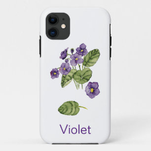 Capa Para iPhone 11 iPhone / iPad de flores violetas