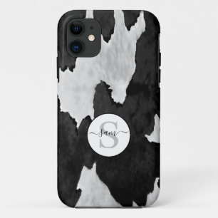 Capa Para iPhone 11 iPhone Preto Monograma Branco Monograma com Casqui
