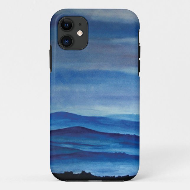 Capa Para iPhone 11 iPhone SE + iPhone 5/5S de Montanhas Azul (Verso)