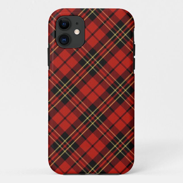 Capa Para iPhone 11 iPhone vermelho clássico SE/5/5S do Tartan mal lá (Verso)