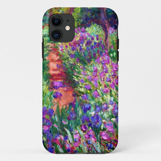Capa Para iPhone 11 Iris Garden em Giverny (Verso)