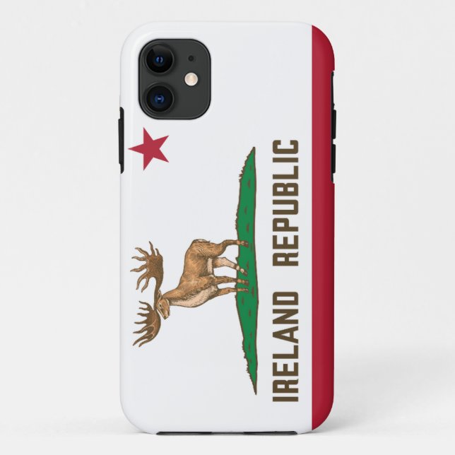 Capa Para iPhone 11 Irlanda República da Irlanda Elk Flag Giant Deer (Verso)