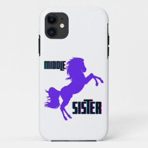 Capa Para iPhone 11 Irmã Média Púrpura Brincadeiras