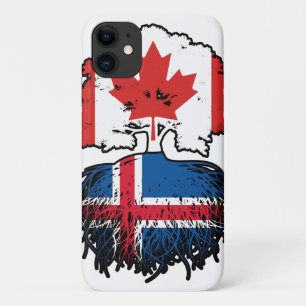 Capa Para iPhone 11 Islândia Canada Tree Roots Flag