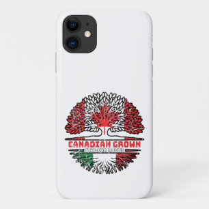 Capa Para iPhone 11 Itália Canadense Italiano Canadá Raízes da Árvore