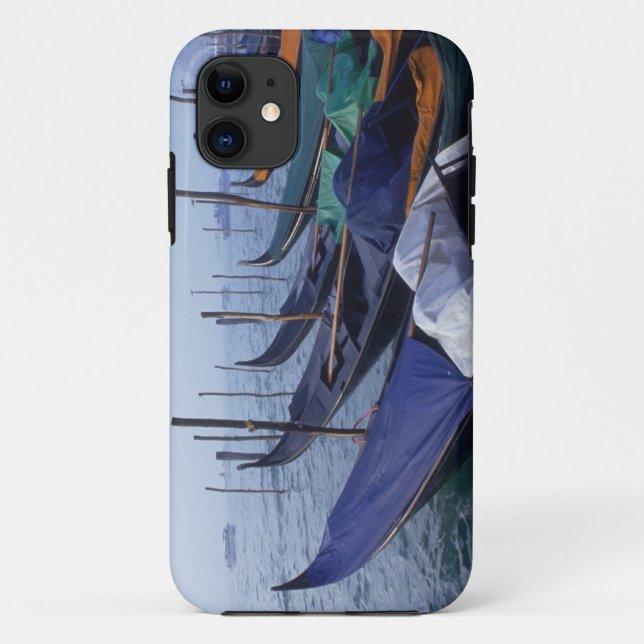 Capa Para iPhone 11 Itália, Veneza. Gôndolas. (Verso)