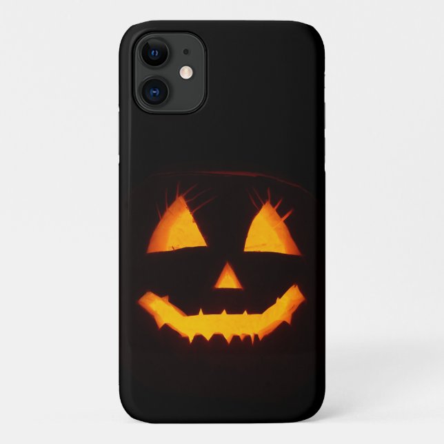 Capa Para iPhone 11 Jack O Lanterna Iluminado (Verso)